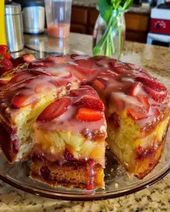 strawberry pineapple pound cake