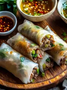thai basil beef rolls