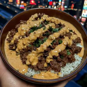 thai curry beef rice bowls