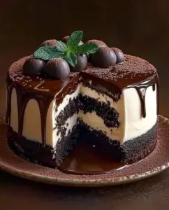 triple chocolate mousse torte