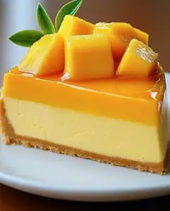tropical paradise mango cheesecake