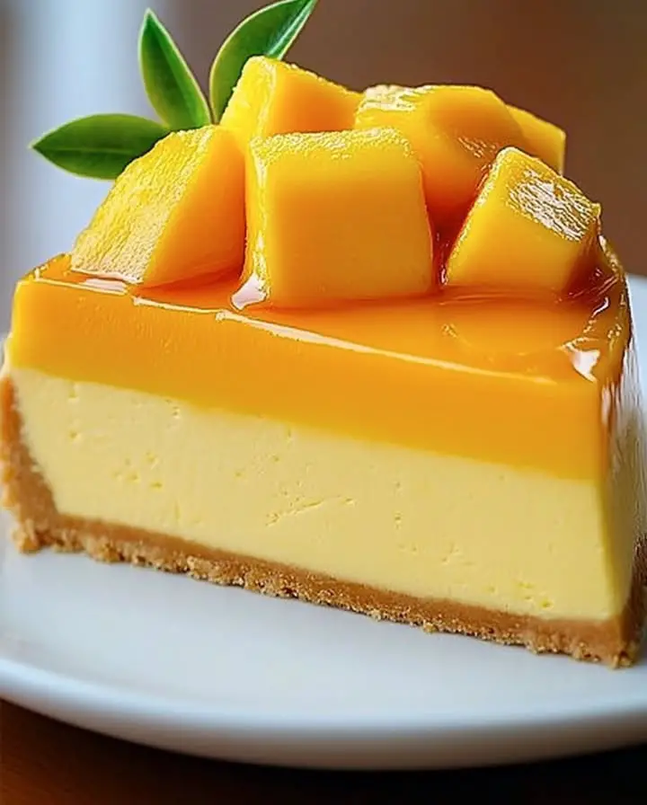 tropical paradise mango cheesecake
