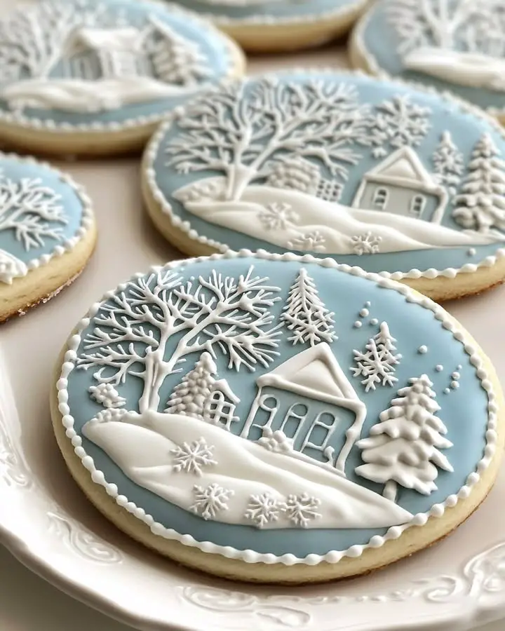 winter wonderland sugar cookies